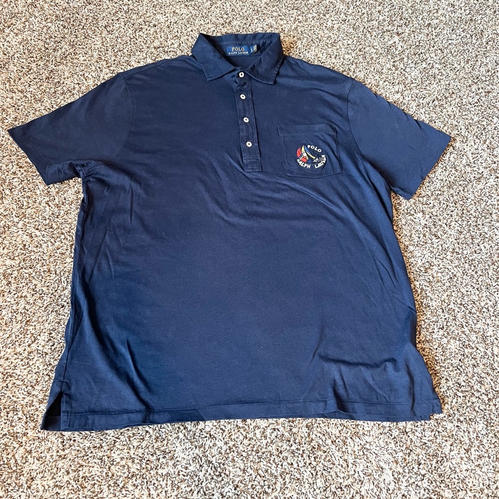 Navy Blue Polo by Ralph Lauren short sleeve polo shirt